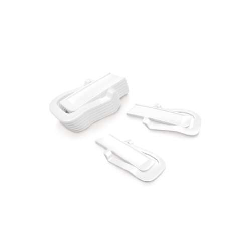 4FOOD fűszerzacskó klipszek, 8 darabos készlet, fehér műanyag klipszek élelmiszer zacskók lezárásához