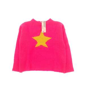 IDEXE csillagmintás neon pink pulóver - 116 32382399 Gyerek pulóver, kardigán