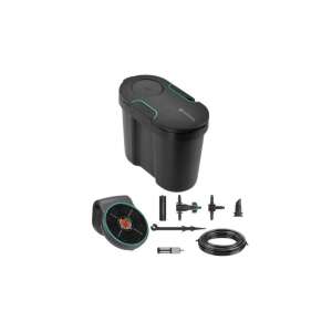 Gardena AquaBloom+ Water Tank Set, automatic plant watering system with solar panel, water tank, and drip irrigation system - Sprinkler and Irrigator