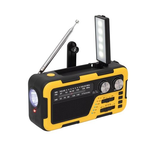SAL Wielofunkcyjne radio solarne z latarką i lampką do czytania
