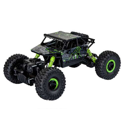 Rock Through 1:18 mierka 4WD RC rallyové auto, čierna a zelená