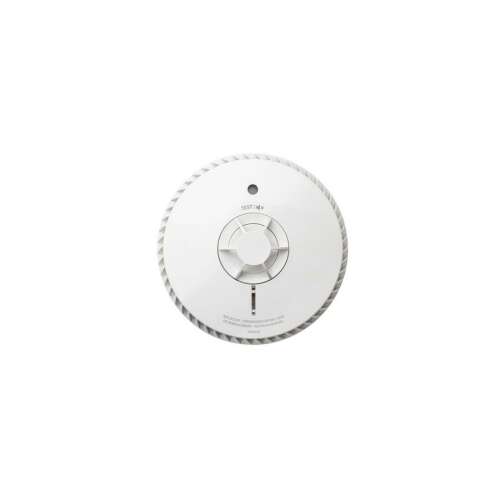FireAngel smoke detector, white, round, front view
