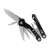 Multitool True Utility Fireranger, crna i srebrna, pogled pod kutom, prikazuje sve alate