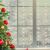 Christmas tree and Micro LED curtain lights in window, festive decoration