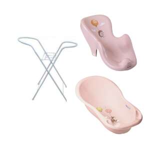 Bambi Fürdetési Szett Állvánnyal, Rózsaszín, 86cm - Babakád, Kádállvány