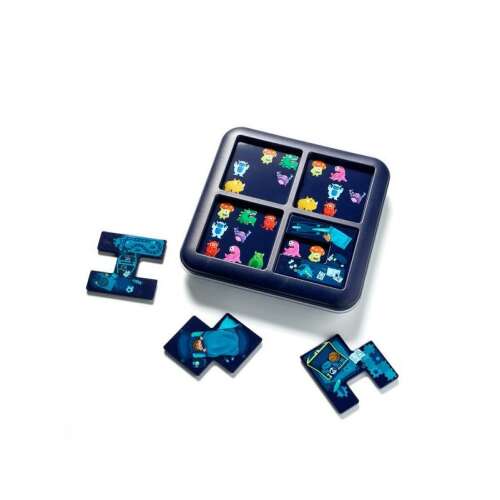 Piese de joc SmartGames Monster Puzzle, un joc logic pentru un singur jucător pentru copiii de 6 ani și peste