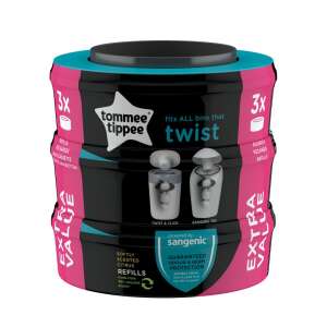 Tommee Tippee Sangenic Twist & Click és Sangenic Tec pelenka vödör utántöltő, 3 db-os kiszerelés, extra érték - Tommee Tippee