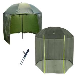 Carpzoom 250cm horgászernyő szúnyoghálóval, zöld, horgász sátor, ponty horgászat - Horgászernyő
