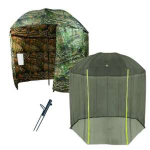 Carpzoom 250cm terepszínű horgászernyő szúnyoghálóval - Horgászernyő