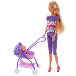 Steffi Love doll with baby and stroller, purple - Simba Toys Baba