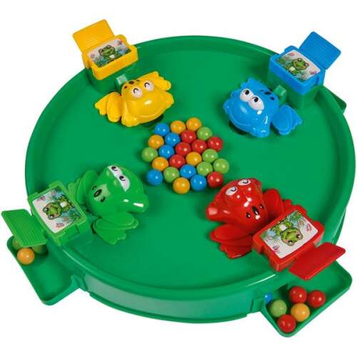 Hungry Frogs board game, Noris brand, featuring four frogs and colorful balls