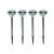 Home by Somogyi MX 802/4 Solar-Gartenleuchten, silber, diamantförmig, 4er-Pack