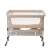 LittleONE by Pepita beige bedside crib front view