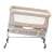 LittleONE by Pepita beige bedside crib angled view