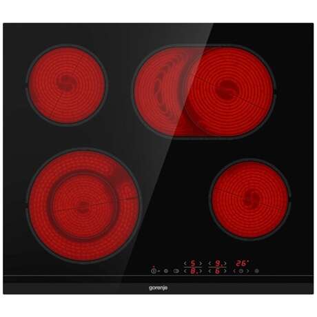 Gorenje ECT643BCSC Beépíthető kerámia főzőlap, 60cm, 4 főzőzóna, Fekete