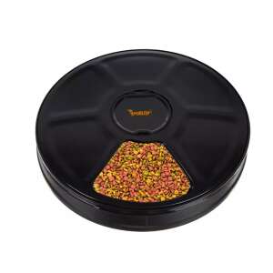 Автоматичен подавач за храна Purlov, черен, 6 отделения, гледка отгоре - Purlov