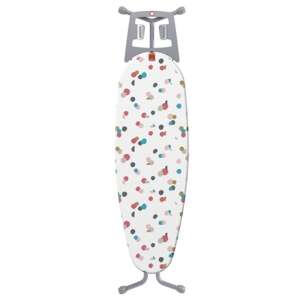 Rayen ironing board with colorful polka dot cover, adjustable height, non-slip feet - Rayen