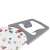 Rayen ironing board with colorful polka dot cover, adjustable height, non-slip feet, detail of the hanger