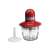 Bosch MMR08R2 red food chopper with transparent container and blade