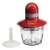 Bosch MMR08R2 red food chopper with transparent container and blade