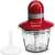 Bosch MMR08R2 red food chopper with transparent container and blade