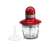 Tocător de alimente roșu Bosch MMR08R2 cu recipient transparent și lamă