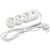 White Entac Design power strip with 3 sockets and power switch