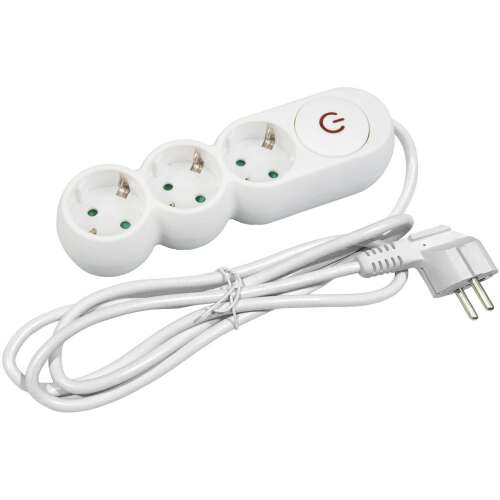 Entac Design 3-Socket Power Strip with Switch and 1.5m Cable