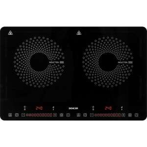 Sencor SCP 4501BK double induction cooktop, black, 2000W, 10 power levels, 180 minutes timer - Sencor