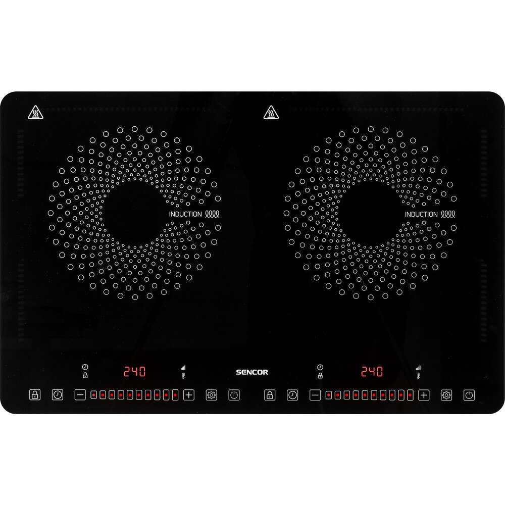 Sencor SCP 4501BK indukciós főzőlap, 2000W, 10 teljesítmény fokoz...