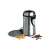 Hauser G742 coffee grinder with ground coffee, poppy seeds, and walnuts