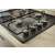 Candy CHW6LBB built-in gas hob, close-up of burner and control knobs