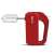 Girmi SB02 hand mixer, red, side view