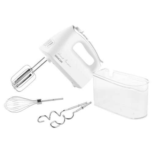 Sencor SHM5206WHEUE3 Handmixer, 500W, Weiß, mit Aufbewahrungsbox und Zubehör