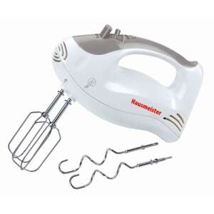 Hausmeister HM5521 weißer Handmixer mit Rührbesen und Knethaken - Stabmixer