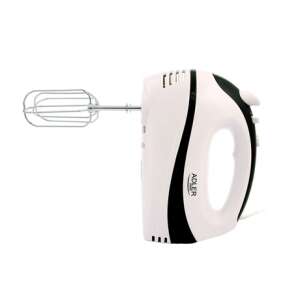 Ръчен миксер Adler AD4205B, бял и черен, 300W - Кухненски робот машина, Електрически миксер за тесто, Ръчен шредер, Мелница за месо и Ръчен миксер