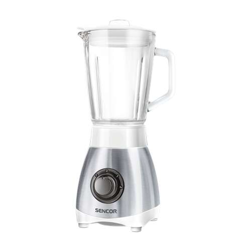 Sencor SBL 3271SS blender, white and silver, with glass jug
