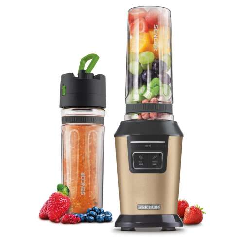 Sencor SBL7177CH Smoothie Maker mit Flasche und Früchten