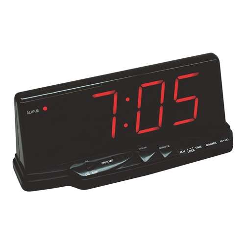 Zegar budzik Home by Somogyi LTC02 z czerwonym wyświetlaczem LED, czarny