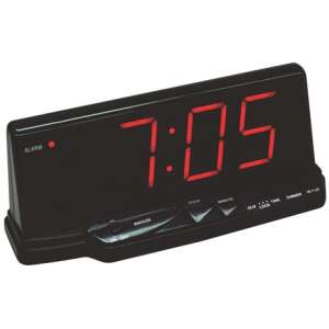 Home by Somogyi LTC02 Digitalwecker mit roter LED-Anzeige, schwarz - Home by Somogyi