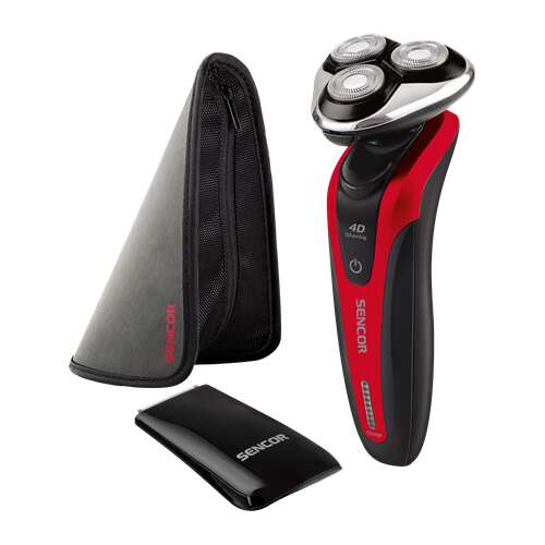 Sencor SMS5013RD electric shaver with travel case and trimmer attachment