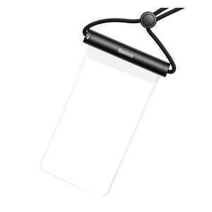 Baseus vízálló telefontok, IPX8 vízálló, zsinórral, 7.2 hüvelykes telefonokhoz, fekete - Baseus