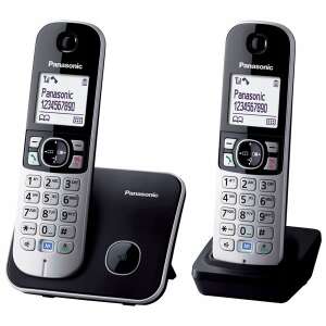 Panasonic KX-TG6812 DECT telefon s identifikacijom pozivatelja, crna i srebrna - Uredski pribor