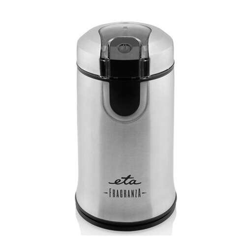 Eta Fragranza coffee grinder, stainless steel, front view