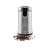 Eta Fragranza coffee grinder, stainless steel, front view with coffee beans