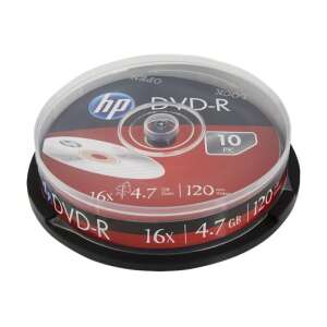 HP DVD+R lemez, 4,7 GB, 16x, 10 db, hengeren, HP 31903864 