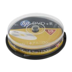 HP DVD-R lemez, 4,7 GB, 16x, 10 db, hengeren, HP 31903866 