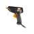 Somogyi SMA 005 mini glue gun, black and orange, with a cord