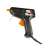 Somogyi SMA 005 mini glue gun, black and orange, with a cord