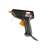 Somogyi SMA 005 mini glue gun, black and orange, with a cord